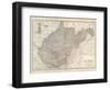 Plate 77. Map of West Virginia. United States-Encyclopaedia Britannica-Framed Art Print