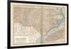 Plate 78. Map of North Carolina. United States-Encyclopaedia Britannica-Framed Art Print