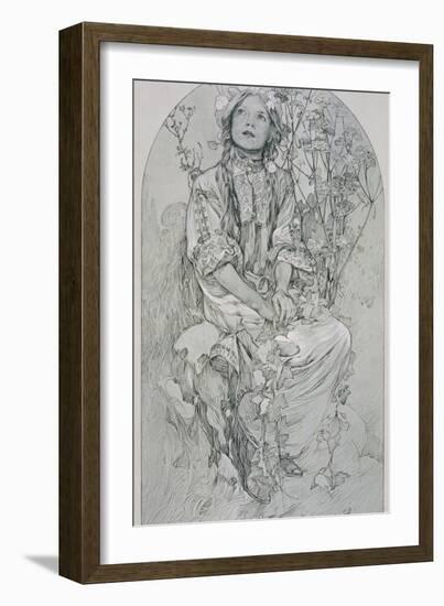 Plate 8 from 'Figures Decoratives', 1902-Alphonse Mucha-Framed Giclee Print