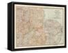 Plate 8. Map of England-Encyclopaedia Britannica-Framed Stretched Canvas