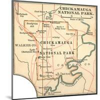 Plate 80. Inset Map of Chickamauga National Park-Encyclopaedia Britannica-Mounted Art Print