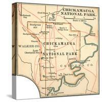 Plate 80. Inset Map of Chickamauga National Park-Encyclopaedia Britannica-Stretched Canvas