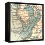Plate 81. Inset Map of Tampa-Encyclopaedia Britannica-Framed Stretched Canvas