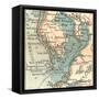 Plate 81. Inset Map of Tampa-Encyclopaedia Britannica-Framed Stretched Canvas