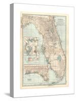 Plate 81. Map of Florida. United States. Inset Maps of Jacksonville-Encyclopaedia Britannica-Stretched Canvas