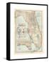 Plate 81. Map of Florida. United States. Inset Maps of Jacksonville-Encyclopaedia Britannica-Framed Stretched Canvas