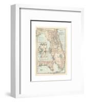 Plate 81. Map of Florida. United States. Inset Maps of Jacksonville-Encyclopaedia Britannica-Framed Giclee Print