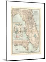 Plate 81. Map of Florida. United States. Inset Maps of Jacksonville-Encyclopaedia Britannica-Mounted Giclee Print