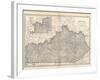 Plate 82. Map of Kentucky. United States-Encyclopaedia Britannica-Framed Art Print