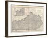 Plate 82. Map of Kentucky. United States-Encyclopaedia Britannica-Framed Art Print