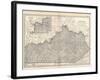 Plate 82. Map of Kentucky. United States-Encyclopaedia Britannica-Framed Art Print