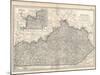 Plate 82. Map of Kentucky. United States-Encyclopaedia Britannica-Mounted Art Print