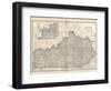 Plate 82. Map of Kentucky. United States-Encyclopaedia Britannica-Framed Art Print