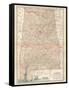 Plate 84. Map of Alabama. United States-Encyclopaedia Britannica-Framed Stretched Canvas