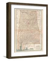 Plate 84. Map of Alabama. United States-Encyclopaedia Britannica-Framed Art Print