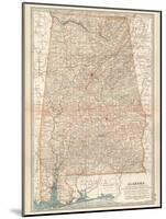 Plate 84. Map of Alabama. United States-Encyclopaedia Britannica-Mounted Art Print