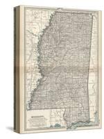 Plate 85. Map of Mississippi. United States-Encyclopaedia Britannica-Stretched Canvas