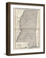 Plate 85. Map of Mississippi. United States-Encyclopaedia Britannica-Framed Art Print