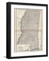 Plate 85. Map of Mississippi. United States-Encyclopaedia Britannica-Framed Art Print