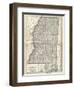 Plate 85. Map of Mississippi. United States-Encyclopaedia Britannica-Framed Art Print