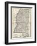 Plate 85. Map of Mississippi. United States-Encyclopaedia Britannica-Framed Art Print