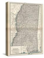 Plate 85. Map of Mississippi. United States-Encyclopaedia Britannica-Stretched Canvas