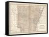 Plate 86. Map of Arkansas. United States-Encyclopaedia Britannica-Framed Stretched Canvas