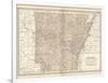 Plate 86. Map of Arkansas. United States-Encyclopaedia Britannica-Framed Art Print