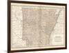 Plate 86. Map of Arkansas. United States-Encyclopaedia Britannica-Framed Art Print