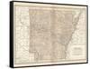 Plate 86. Map of Arkansas. United States-Encyclopaedia Britannica-Framed Stretched Canvas