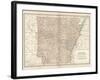 Plate 86. Map of Arkansas. United States-Encyclopaedia Britannica-Framed Art Print