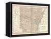 Plate 86. Map of Arkansas. United States-Encyclopaedia Britannica-Framed Stretched Canvas