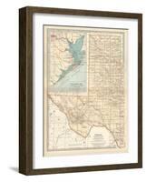 Plate 89. Map of Texas-Encyclopaedia Britannica-Framed Art Print