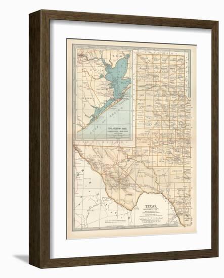 Plate 89. Map of Texas-Encyclopaedia Britannica-Framed Art Print