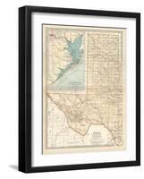 Plate 89. Map of Texas-Encyclopaedia Britannica-Framed Art Print