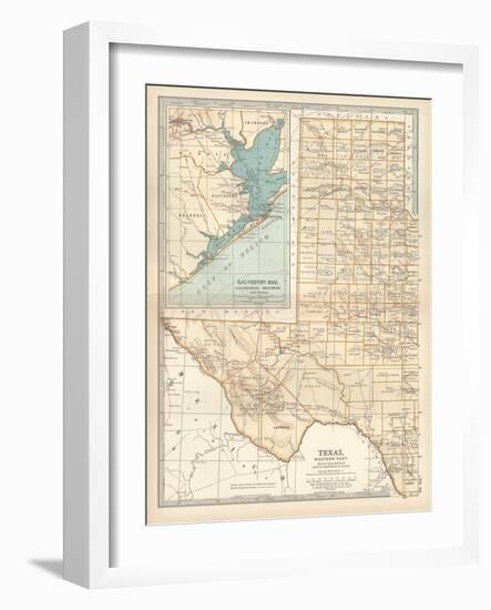 Plate 89. Map of Texas-Encyclopaedia Britannica-Framed Art Print