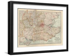 Plate 9. Map of England. Section IV-Encyclopaedia Britannica-Framed Art Print