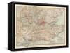 Plate 9. Map of England. Section IV-Encyclopaedia Britannica-Framed Stretched Canvas