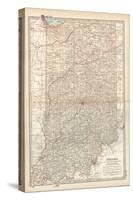 Plate 92. Map of Indiana. United States-Encyclopaedia Britannica-Stretched Canvas