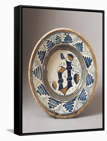 Plate, Ceramic, Faenza, Emilia-Romagna, Italy-null-Framed Stretched Canvas