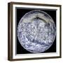 Plate Decorated in Blue with Biblical Scene, Ceramic, Savona Manufacture, Liguria, Italy-null-Framed Giclee Print