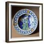 Plate Decorated with Announcing Angel-null-Framed Giclee Print