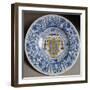 Plate Decorated with Cardinals Coat of Arms, Ceramic-null-Framed Giclee Print