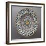 Plate Decorated with Central Flower in 17th Century Caltagirone Style-null-Framed Giclee Print