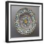 Plate Decorated with Central Flower in 17th Century Caltagirone Style-null-Framed Giclee Print