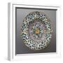 Plate Decorated with Central Flower in 17th Century Caltagirone Style-null-Framed Giclee Print