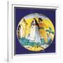 Plate Decorated with Female Figure and Pulcinella-null-Framed Giclee Print