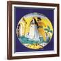 Plate Decorated with Female Figure and Pulcinella-null-Framed Giclee Print