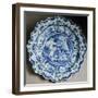 Plate Decorated with Figure of Knight, Ceramic-null-Framed Giclee Print