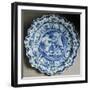 Plate Decorated with Figure of Knight, Ceramic-null-Framed Giclee Print